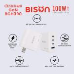 Củ sạc mini Bison White sạc nhanh GaN 100W