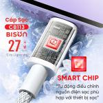 Cáp sạc Bison bọc dù 27W, USB-C to Lightning (C to L)
