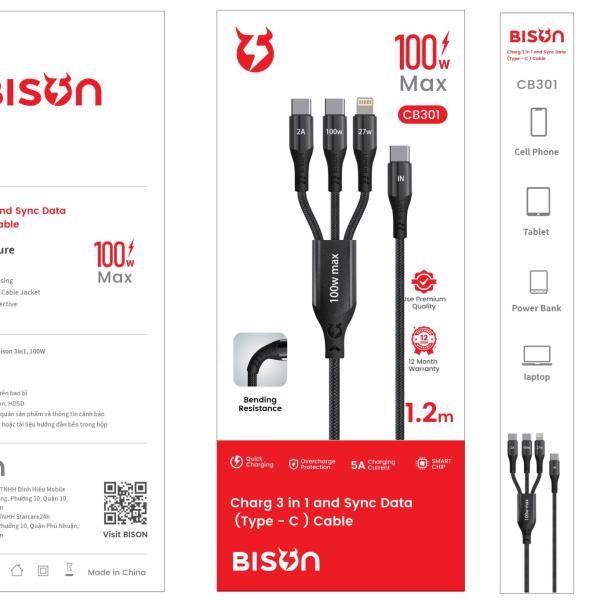 CB-301 3in1 dù đen