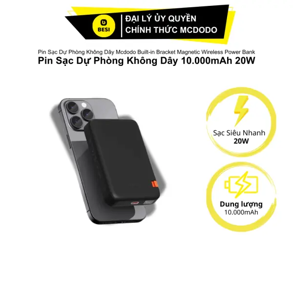 Pin dự phòng không dây Mcdodo 20W Magnetic Wireless Power Bank 10000Mah