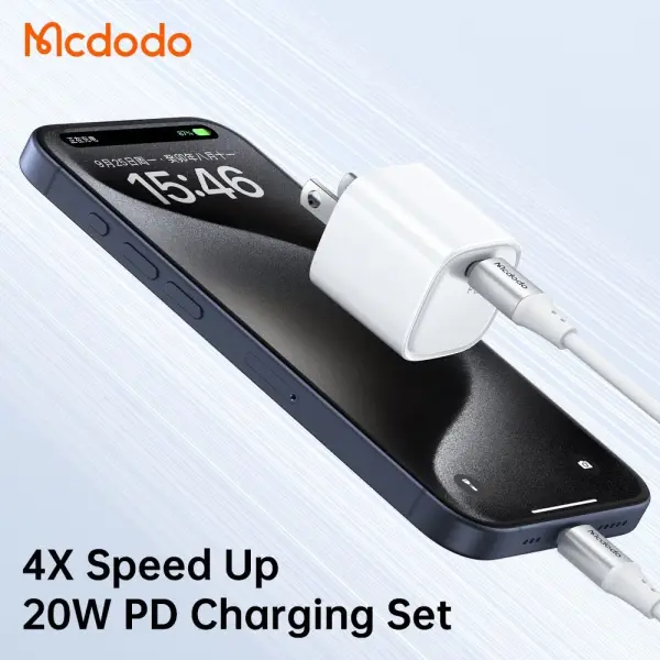 Combo cáp sạc Mcdodo PD 20W sạc nhanh USB-C to USB-C CH-4008 Black