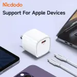 Combo cáp sạc Mcdodo PD 20W sạc nhanh USB-C to USB-C CH-4008 Black